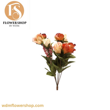 Load image into Gallery viewer, 7 heads Two Toned Rose Bunch (6 pcs)
